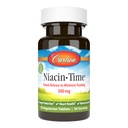 Carlson - Niacin-Time, Time-Release, 500 mg, Vitamina B-3, metabolismo colesterol, producción energética, salud cardíaca, 50 tabletas