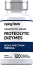 Piping Rock Proteolytic Enzymes Suplemento Silencio 120 Capsules Silencio Broad Spectrum Complex Silencio Vegetarian, Non-GMO, Gluten Free