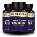 Dr. Mercola Lumbrokinase Enzymes - Delayed Release Formula - Suplemento dietético para Cardiovascular &amp; Energy Support - No Gluten-Free &amp; Soy-Free - 30 Capsules (30 Servimientos), 3 Pack