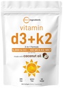 Micro Ingredientes Vitamina D3 5,000 UI + K2 MK-7 100 mcg, 300 Softgels viv Virgin Coconut Oil TEN 2-in-1 Bone, Immune & Heart Support TEN Easy to Swallow, Non-GMO