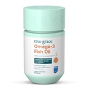 True Grace Omega-3 Fish Oil - 60 Softgels - 1400 mg EPA + DHA - Brain, Heart, Joint &amp; Immune Health - Organic, Gluten Free, Soy Free