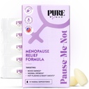 Pure Woman Pause-Me-Not Menopause Relief Vaginal Suppositories - Moisturizador Vaginal para Mujeres Menopáusicas - Vitamina E &amp; Acid Vaginal Suppositorios para la sequedad, Hot Flash &amp; Night Sweat