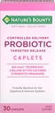Probiótico de recompensa de la naturaleza, suplemento dietético de entrega controlado, soporta salud digestiva, intestinal e inmune, 30 cápsulas, 30 prestaciones totales