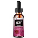 Suplemento de hierro para mujeres con vitamina C,6-en-1 Suplemento líquido w/Vitamin B12,Vitamin B6, alta absorción gotas de hierro líquido para células de sangre roja &amp; soporte inmunológico, no GMO, Gluten Free
