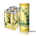 Melo Sparkling Kava Drink, Banana Cream, Sugar Free Non Alcoholic Drinks with Zero Calories, Gluten Free, Vegan, 100% Natural Mocktail con 100mg Kava Root per Drink, 6 Pack, 12 oz Cans