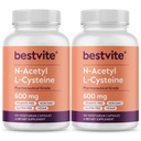 N-Acetyl L-Cysteine 600mg (NAC) (120 cápsulas vegetarianas) (120 x 2) - No Stearates - Vegan - No Fillers - No Silica - No Gelatin - Gluten Gratis - No GMO