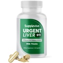 Urgent Liver 911 Herbal Liver Support Suplemento Liver Cleanse Detox &amp; Repair Formula with Milk Thistle Silymarin Dandelion Root and Artichoke Extract for Liver Health, 60 Capsules (1)