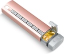 Organizador de píldoras de viaje semanal, 1 hora al día ,Aleación de aluminio Premium de actualización Caja de píldoras diarias 7 días, caja de plumas metálicas portátiles, cargador de píldoras lindo para mantener vitaminas, medicamentos, píldoras, suplementos (Pink)
