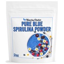 Blue Spirulina Powder Pura de Blue Green Algae Grande para Smoothies Baking Vegan Natural Food Coloring Phycocyanin 2 oz 57g Hasta 70 Servings