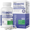 Bronson Hombre Probiótico 50 billón CFU Plus Prebiótico con Ashwagandha, Fenugreek " Zinc, soporta la digestión saludable " Función inmunitaria No GMO, 60 cápsulas vegetarianas