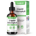 LIQUIDHEALTH Liquid Chlorophyll Drops - Deodorizador interno, Liver Detox, Immune Support, Promote Collagen for Hair & Skin, Stop Bad Breath, Reduce Appetite - Made in The USA, Vegan, Non-GMO (2 oz)