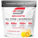 Granite GX Pre Workout Suplemento, Tangerine Blast Flavor, Supports Focus, Energy, " Performance with Teacrine, L-Citrulline, Betaine, " A-GPC (20 Servings)