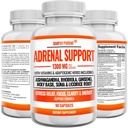 Soporte Adrenal y Gerente de Cortisol - 90 cápsulas, Suplemento de Salud Adrenal con Ashwagandha, Licorice Root, Rhodiola Rosea, Ginseng, Holy Basil for Adrenal Fatigue for Women &amp; Men