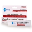 Globe Clotrimazole Crema antifungal 1% USP (1 oz), Tratamiento anti fúngico, Alivia picazón, quema, atraque y escalada Athletes asociados Pie, Jock Itch, Ringworm y Más