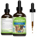 Bienestar de la mascota Joven en el corazón para perros - Salud del corazón, Sistema circulatorio " Cardiovascular, Hawthorn, Motherwort, Schisandra - Veterinario-Formulated Herbal Suplemento 4 fl oz (118 ml)
