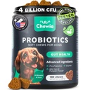 Probióticos para perros Gut Health, Digestión, Inmunity, Yeast Balance, Itchy Skin, Alergias Support - Dog Probiotic Chews with Digestive Enzymes for Gut Flora- Soft Treats with Pumpkin and Yeast Powder