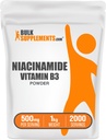 BulkSupplements.com Niacinamide Powder - Niacinamide 500mg - Vitamina B3 Niacinamida - Vitamina B3 Powder - Vitamina B3 Nicotinamide 500mg - 500mg Nicotinamida por Serving (5 Kilogramas - 11 lbs)