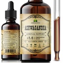 Suplementos de Ashwagandha – Orgánica Conania Somnifera Extracto de gotas líquidas – Alivio de estrés natural, Booster de Mood, Ayuda para el sueño y Apoyo a la calma – No GMO, Fórmula Vegana – 4 fl oz