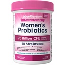 Probióticos de mujeres de NewRhythm, Prebióticos Orgánicos, 70 Estrechos CFU 10 de Billón, Probióticos vaginales para salud urinaria y digestiva, 30 cápsulas veganas, sin manchas