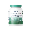 NYO3 28000mg Milk Thistle 70:1 Extracto 400mg con Curcumin & Artichoke, 83% Silymarin, 60 Day Supply, Herbal Supplement for Liver Cleanse Detox " Repair, Antioxidant Support, Non-GMO