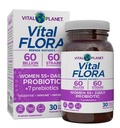 Planeta Vital - Mujeres de Flora Vital Más de 55 Probióticos Diarios, 60 Billones CFU, Strains Diversos, Prebióticos Orgánicos, Apoyo Vaginal e Inmunitario, Probióticos de Salud Digestiva para Mujeres 30 Capsules