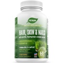 100% Puro pelo, piel y uñas Vitaminas con Biotin Super Blend Fórmula, Diseñado para apoyar la belleza radiante, el pelo, la piel y la salud de uñas para mujeres y hombres