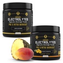 HRDWRK - 100 Servings Keto Electrolytes Powder Hydration Sugar Free - Electrolyte Powder to Boost Endurance &amp; Reduce Fatiga con Electrolytes Suplemento - Unflavored &amp; Mango Pineapple Set