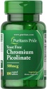 Puritans Pride Chromium Picolinate 500 Mcg Yeast Gratis, 100 Conde