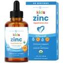 NutraChamps Liquid Zinc Drops for Kids, Ionic Zinc Drops Enhanced with Vitamin C for Children, Sugar-Free 4 oz, Vegan &amp; Non-GMO, Tangerine, 60 Servings, 2 Month Supply