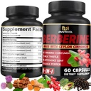 Suplemento de bereberina con canela de Ceylán, Turmeric, Artichoke, Milk Thistle - Berberine HCl Suplemento píldoras - 60 cápsulas [2-Month Supply]