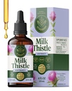 HERBAMAMA Milk Thistle Suplemento para Detox - Suplemento de soporte para hígado - Contiene Silymarin - Vegan, No GMO, Alcohol &amp; Sugar-Free, 56 días de suministro