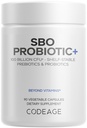 Codeage SBO Probiotics, 100 Billion CFUs Por Serving, Multi Strain Soil Based Organisms Blend and Organic Fermented Botanical Blend, Shelf-Stable, 90 Capsules