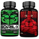 ONL Hombres Testosterone Booster Bundle - GORIL-X & Bull Blood ¦ Enhance Strength, Stamina & Energy  with Horny Goat Weed, Maca, Tongkat Ali, Tribulus - 120 cápsulas