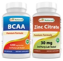 Mejores Naturales BCAA 3200 mg " Citrato de zinc 30 mg