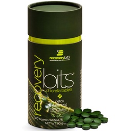 RECOVERYbits - Tablas de Clorella Orgánica - Superalimentos de Algas Basadas en Plantas - Clorofila - Muro Celular Agrietado - Energía - Sistema Inmunitario - Detox - Keto - Vegan - No-GMO - Pequeño Cangrejo - 360 Tabletas