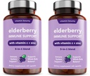 Vitamina Bounty Elderberry Immune Support - con Zinc, Vitamina C &amp; Echinacea, Advanced 5-in-1 Blend, Powerful Antioxidant, soporta el equilibrio corporal completo, non-GMO - 60 cápsulas, 2 Pack