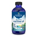 Naturales nórdicos Aceite de hígado de bacalao Ártico, Desarrollado - 8 oz - 1060 mg Omega-3 total con EPA &amp; DHA - Corazón &amp; Salud cerebral, Inmunidad saludable, Bienestar general - No GMO - 48 Servimientos
