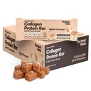 Bares de Keto perfectos - Los más limpios Keto Snacks con Collagen y MCT. No Añadido Azúcar, Keto Diet Friendly - 3g Net Carbs, 19g Fat,11g Protein - Diet Food Dessert (Salted Caramel, 12 Bares)