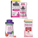 Garden of Life &amp; Nature's Bounty Women’s Wellness Valentine’s Day Bundle- Digestive & Vaginal Health Support, Hair, Skin &amp; Nails Pectin Gummies with Biotin, Vaginal Probiotics with Cranberry, 30-200ct