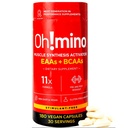 Suplemento de aminoácidos esenciales Oh!mino. Cápsulas sin estimulantes. Los 9 EAAs, BCAAs y el Amino perfecto para los entrenamientos, Amino Energy, y para construir músculo, y recuperar más rápido.
