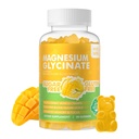 90 CT Magnesio Glycinate Gummies 1000mg - Suplemento de Potasio de Magnesio Libre de Azúcar con vitamina D, B6, CoQ10 para calma Mood &amp; Sleep Support - 90 Mango Pineapple Gummies