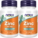 AHORA Suplementos de alimentos, Zinc (Zinc Gluconate) 50 mg, soporta las funciones de enzima*, Immune Support*, 100 Tablets (Pack of 2)