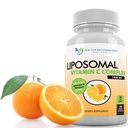 Vitamina Liposomal C 1400mg Por Serving - 180 Veggie Capsules Alta Absorción Ácido ascórbico, Lypo-Spheric Vitamin C Complex Immune Support Suplemento con potentes antioxidantes y colágeno Booster