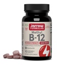Fórmulas Jarrow Vitamina B12 5000 mcg - Fuerza máxima para la energía celular y la salud cerebral, 90 tabletas de cereza, vitaminas B12 5000 mcg