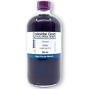 True Colloidal Gold (100 ppm) - 99.99+% Purity - 500 mL (16.9 Fl Oz) en una botella de vidrio transparente