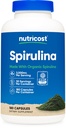 Nutricost Spirulina 3000mg, 180 Capsules for 30 Servings - CCOF Certified Made with Organic Spirulina, Gluten Free, Vegetarian