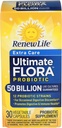 Renew Life Extra Care Digestive Probiotic Capsules, 50 Billion CFU Garantizado, Daily Supplement Supports Immune, Digestive, Respiratory Health(1), L. Rhamnosus GG, Dairy, Soy and Gluten-Free, 30 Count