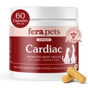Fera Pets Cardiac Support - Cat & Dog Heart Supplement with Taurine, L-Carnitine, " CoQ10 - Promueve la circulación normal y el latido cardíaco - 60 cápsulas