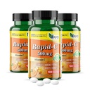 America Medic &amp; Science Rapid-C 500mg Vitamin C Supplement (3 Pack of 100 Tablets) Energy Booster, Daily Immune System Support, Antioxidant ¦ Vegan, Non-GMO Coated Ascorbic Acid for Adult Men &amp; Women