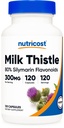 Nutricost Milk Thistle Capsules 300mg, 120 Capsules (80% Silymarin) - Gluten-Free &amp; Non-GMO